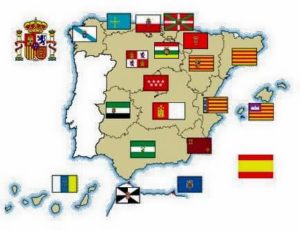 mapa de España con las comunidades autónomas