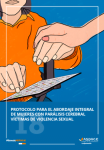 Portada del libro. Dibujo de una mujer en silla de ruedas con una mano apoyada en la suya