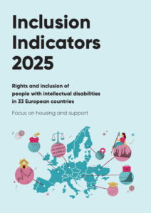 mapa de europa con varios dibujos de indicadores de inclusión
