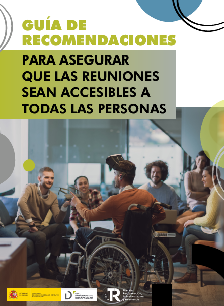 grupo de gente en una reunión, una de ellas va en silla de ruedas